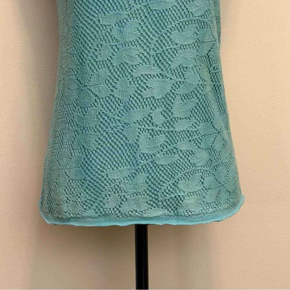 NWT‎ Free People Boho Hippie Eyelet Lace Tank Womens M Washed Tea Tie Dye Floral